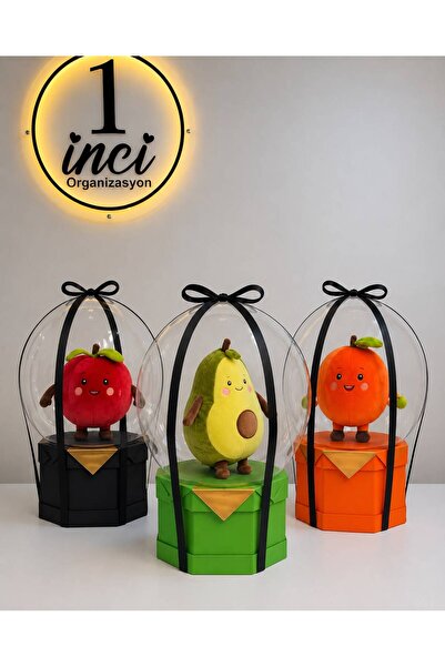 Kutulu Üçlü Bobo Balon Peluş Oyuncaklı TEK ADET