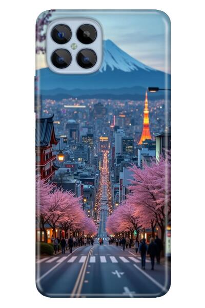 omix X600 Kılıf Tokyo Temalı Desenli Darbe Emici Silikon