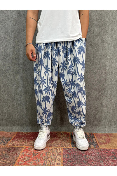 FıttingRoom Elastic Waist Pleated Patterned Half-Shalwar