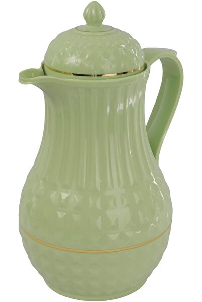 HOMEVEO 0060-6 Tea and Coffee Thermos, 1 Liter Capacity, Green, Plastic