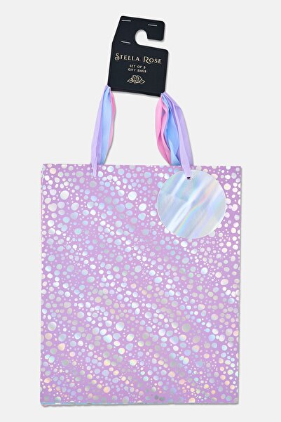 Stella Rose Set of 3 Allover Print Birthday Gift Bags, Multicolor