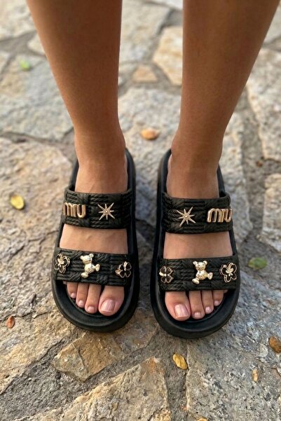 sefayol Mayhew Black Orthopedic Women's Slippers