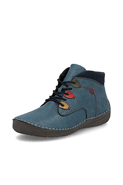 Rieker Ghete dama din piele ecologica imblanite albastru 52544-14