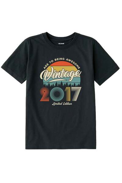 Colermi Vintage Kids' T-Shirt – 2017 Birth Year Design