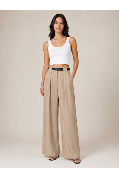 Patreon Tensel Modal Fabric Belted Woven Trousers