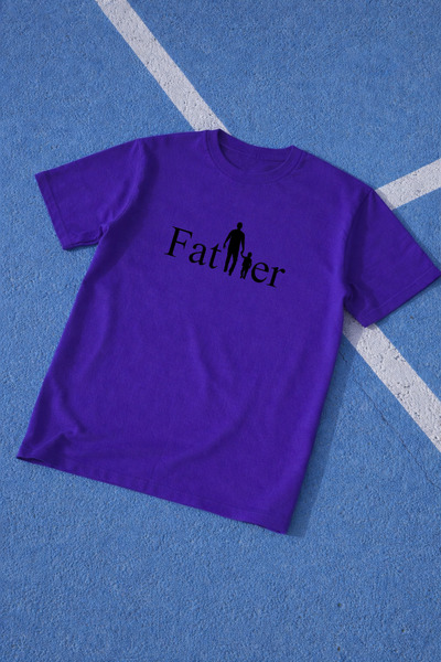 LORVEX Dad T-Shirt Father's Day Oversize 100% Cotton Printed Men's T-Shirt Co...
