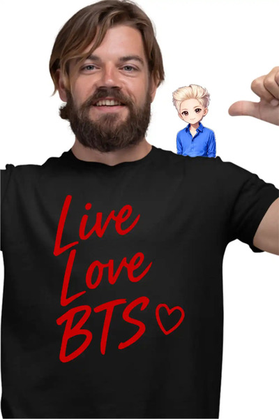 OEM Men 't-shirt Shirt Live Love BTS Bangtan K-Pop