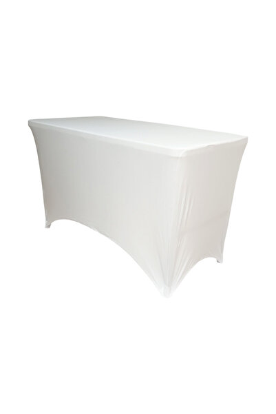 Avex Față de masă dreptunghiulară, culoare albă, elastică, dimensiune 180 x 70 x 74 cm