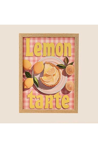 Evidea Deco Lemon Tarte Duvar Panosu - Renkli - 30x40 cm