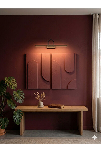 Yd Art Gallery Minimalist Bordo 2’li Geometrik MDF Tablo