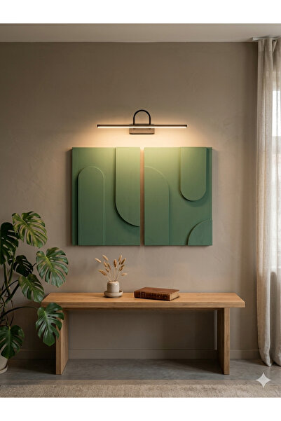 Yd Art Gallery Minimalist Yeşil 2’li Geometrik MDF Tablo