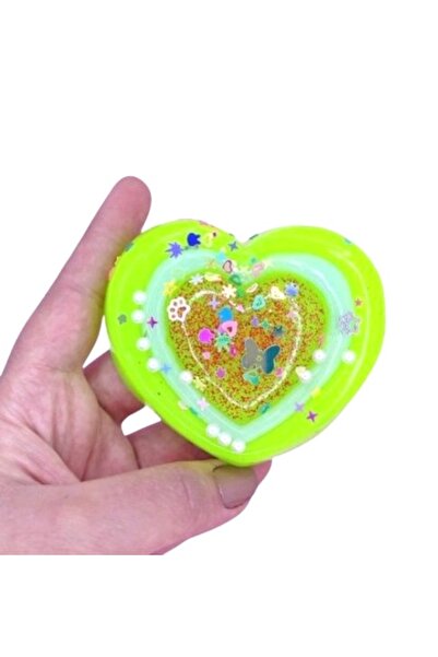 Duman Eğlenceli Stres Atıcı Sukuşi Slime Şekilli Kalp Pasta Poşette
