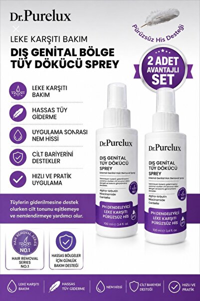Dr.Pure Lux Cosmetic Leke Karşıtı Hassas Bölgelere Uygun Tüy Dökücü Sprey I C...