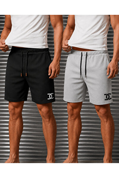 De Carte Dc Printed 2-Pack Relaxed Summer Comfortable Fit Casual Shorts & Ber...