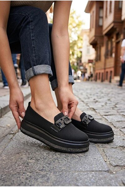 fort Ventes 346711 Thick Sole Women's Shoes with Comfortable Stone Buckle Acc...