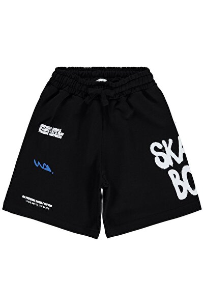 Civil Boys Skate Boy kapri pantalone sa printom za uzrast 10-13 godina - crne