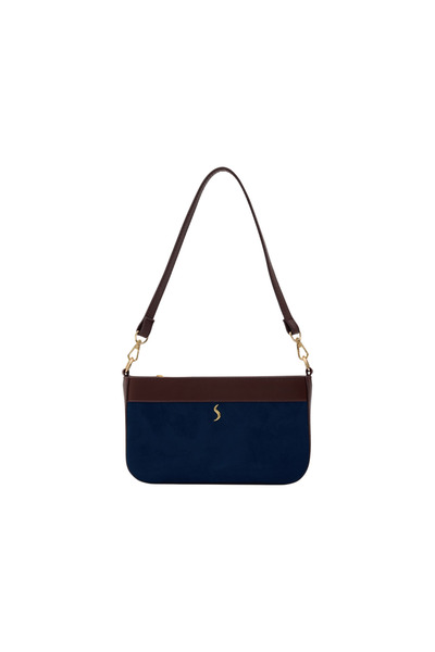 Santini Collection Women's Hand, Arm and Shoulder Bag, Suede, Canvas, with Re...