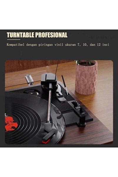 COOLHAWK Record Player - Vinyl Record Player Wireless Turntable with Built-in Speakers, Bluetooth Speakers