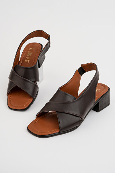 Madam Tarz Bln-75 Thick Heel Cross Strap Sandals