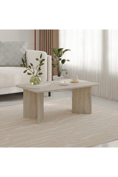 Mourah Home Sam Coffee Table 100cm W - Travertine