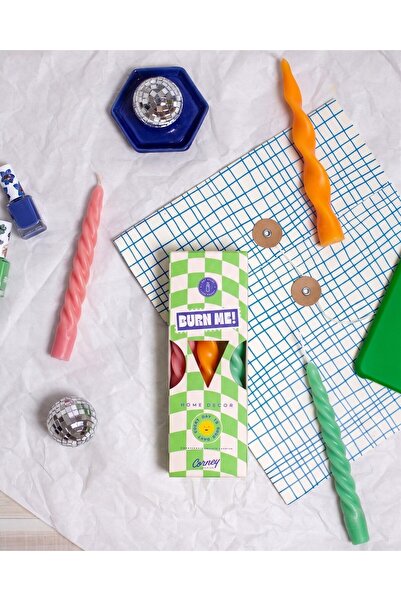 Corney Design Candy Collection x Good Day 3'lü Şamdan Mumu