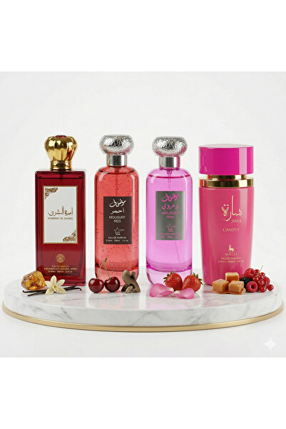Ayelet Set of 4 Arabic Women's Perfumes 100ML - Ameerat Al Sharq + Mousuff Re...