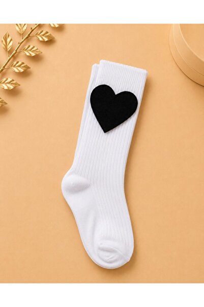 ÖZKARDEŞLER BABY Baby and Children's Knee-High Hearted Socks