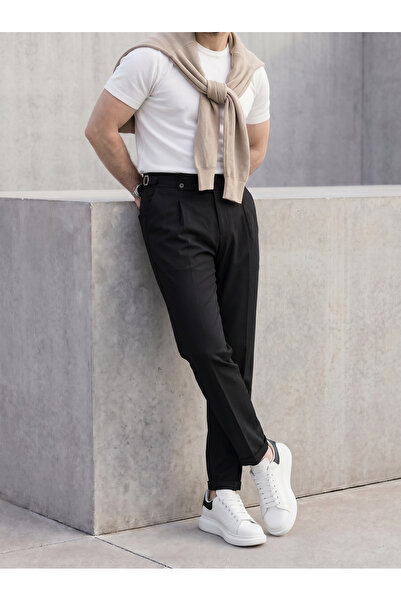 BASEL.CO New Season Pleated Old Money Fabric Trousers