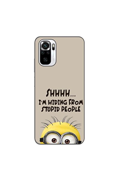 OEM Husa compatibila cu Xiaomi Poco M5s Silicon Gel Tpu Model Mesaj Minion Shhhh
