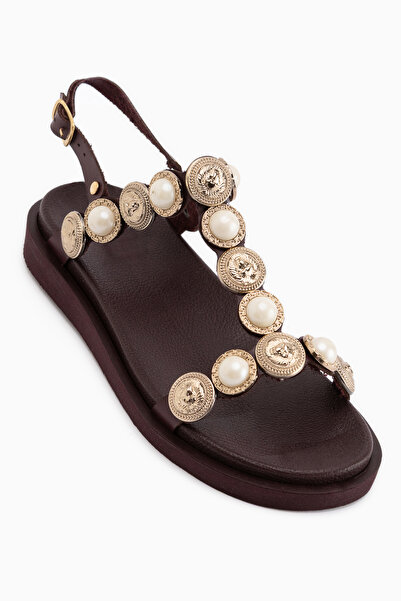 Limoya Bertha Burgundy Buckle Women's Sandals