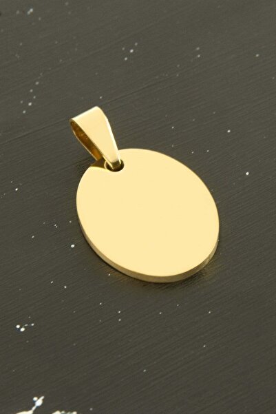 Marsilyan Steel Pendant with Engraving 2 cm Ilkel-Bjt940