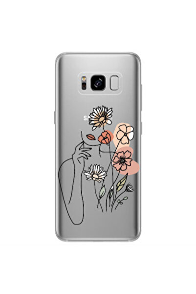 Other Samsung S8 Plus Lady with Flowers Transparent Silicone TPU Θήκη
