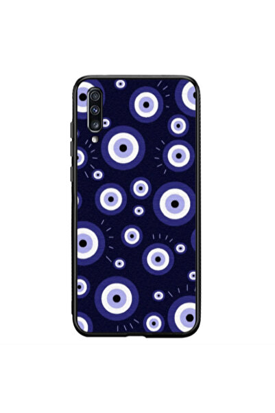 Other Samsung A70 Purple evil eye bead Black Glossy Θήκη