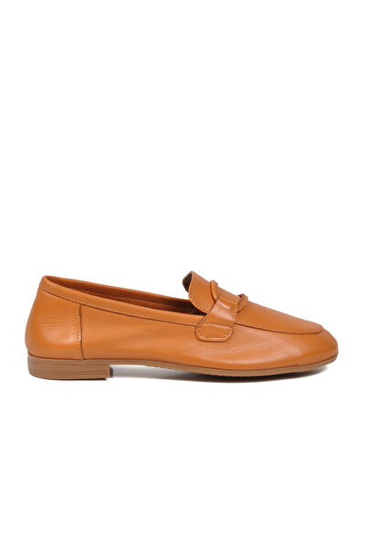AYAKMOD Tan Genuine Leather Women's Casual Shoes 2082 Z