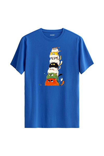 Colermi Colorful Cute Cats Design T-Shirt