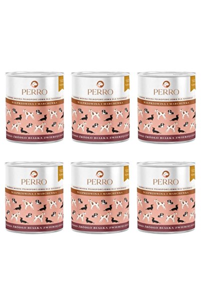 Perro Carne de porc și morcovi pentru căței 6x850 g