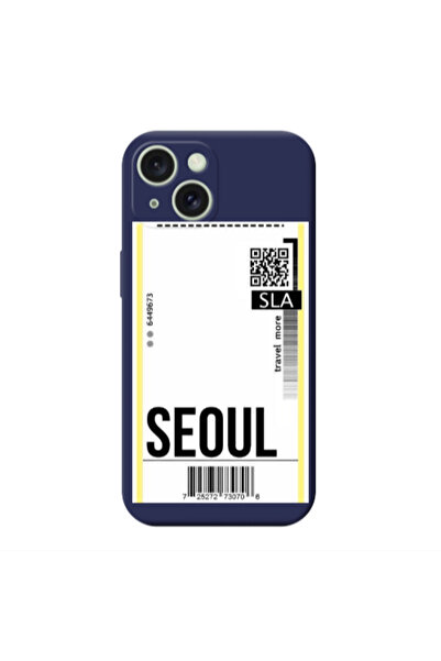 Other Apple iPhone 15 Plus Seoul Travel More Dark blue Colored Silicone TPU Θήκη