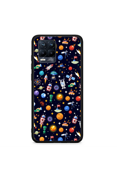 Other Realme 8 Small planets Black Glossy Θήκη