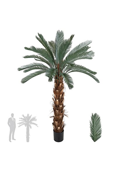 Roberto Rossi Palmier artificial H180cm Cycas cu 30 frunze cu protectie UV