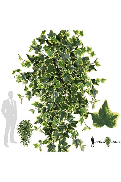 Roberto Rossi Iedera artificiala H90cm cu 352 frunze verde cu galben