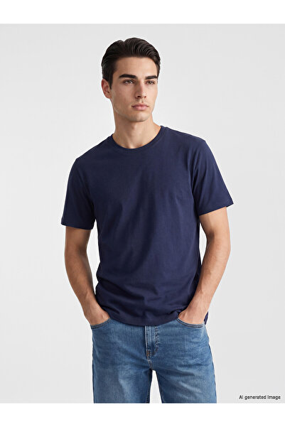 LC Waikiki Peak New Season 100% Cotton Basic Men's T-Shirt