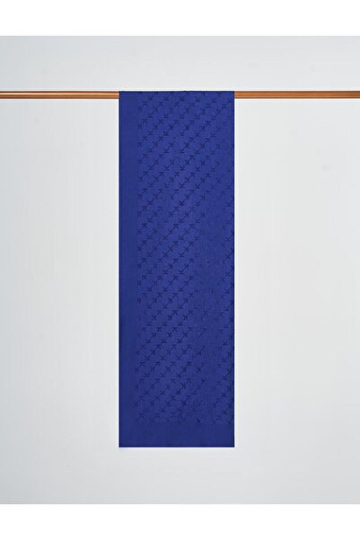 Kayra Pamučni šal sa detaljima logotipa, tamnoplavi