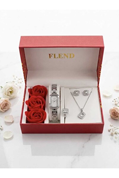 STRIVA Women's Luxury Watch Necklace Ring and Earrings Set in a Gift Box with...