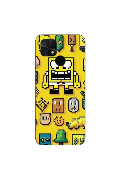 OEM Husa compatibila cu Xiaomi Poco C40 Silicon Gel Tpu Model Pixel Art Spong...
