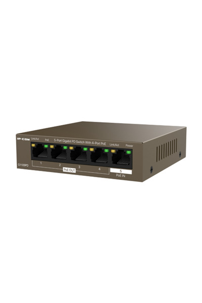 IP-COM Switch 4 x RJ45 1G PoE Out 802.3af, 1 x RJ45 1G PoE IN, Neadministrat ...