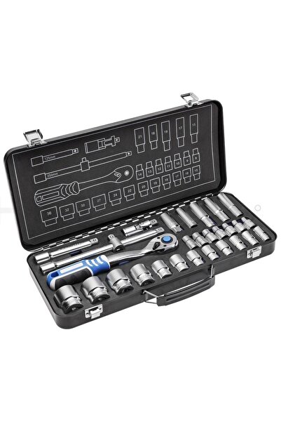 Hogert 29-piece ratchet socket wrench set - HT1R480