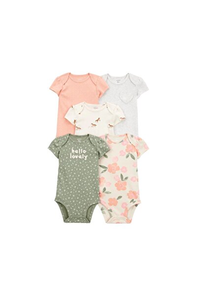 Carter's Layette Kız Bebek Kısa Kollu 5'li Body 1T100410