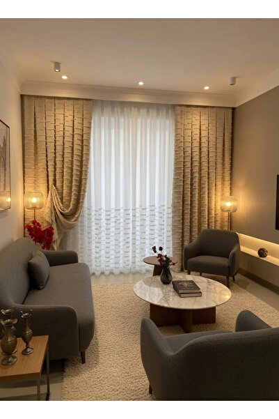 NİVEMESHOME DURU 1-0095 ستارة من التول المطوي بنصف نمط 1/3 APM