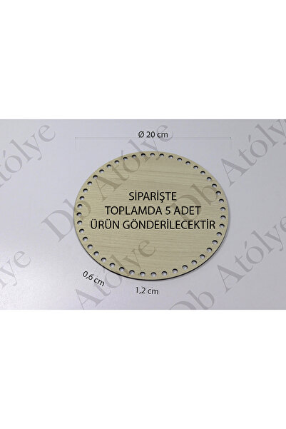 Db Atölye Bulk Round Rattan Weaving Plate 5 Pieces Ø20 Maple Color - Rattan B...