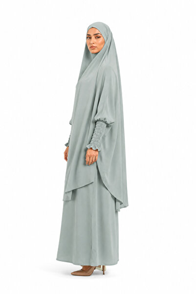 Elhaam The label Premium Sage Powder Jilbab - Prayer Set